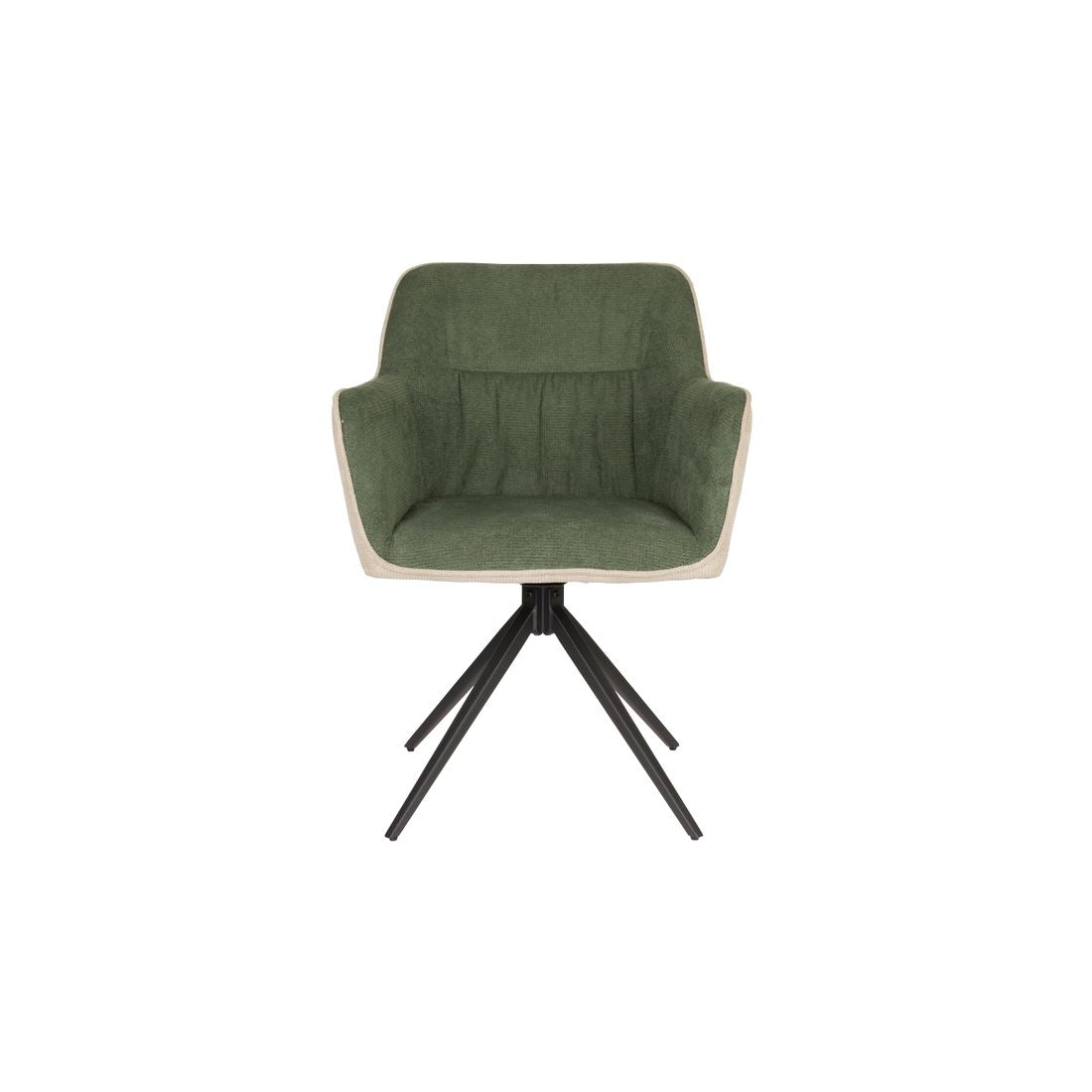 White Label Living Eetkamerstoel Daley Beige Groen - KwaliteitWonen.nl