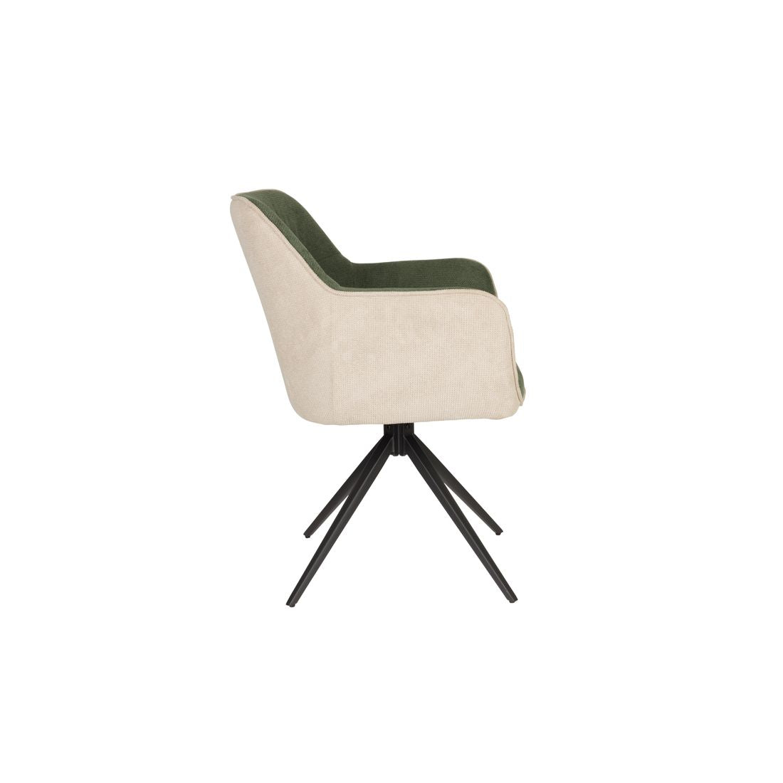 White Label Living Eetkamerstoel Daley Beige Groen - KwaliteitWonen.nl