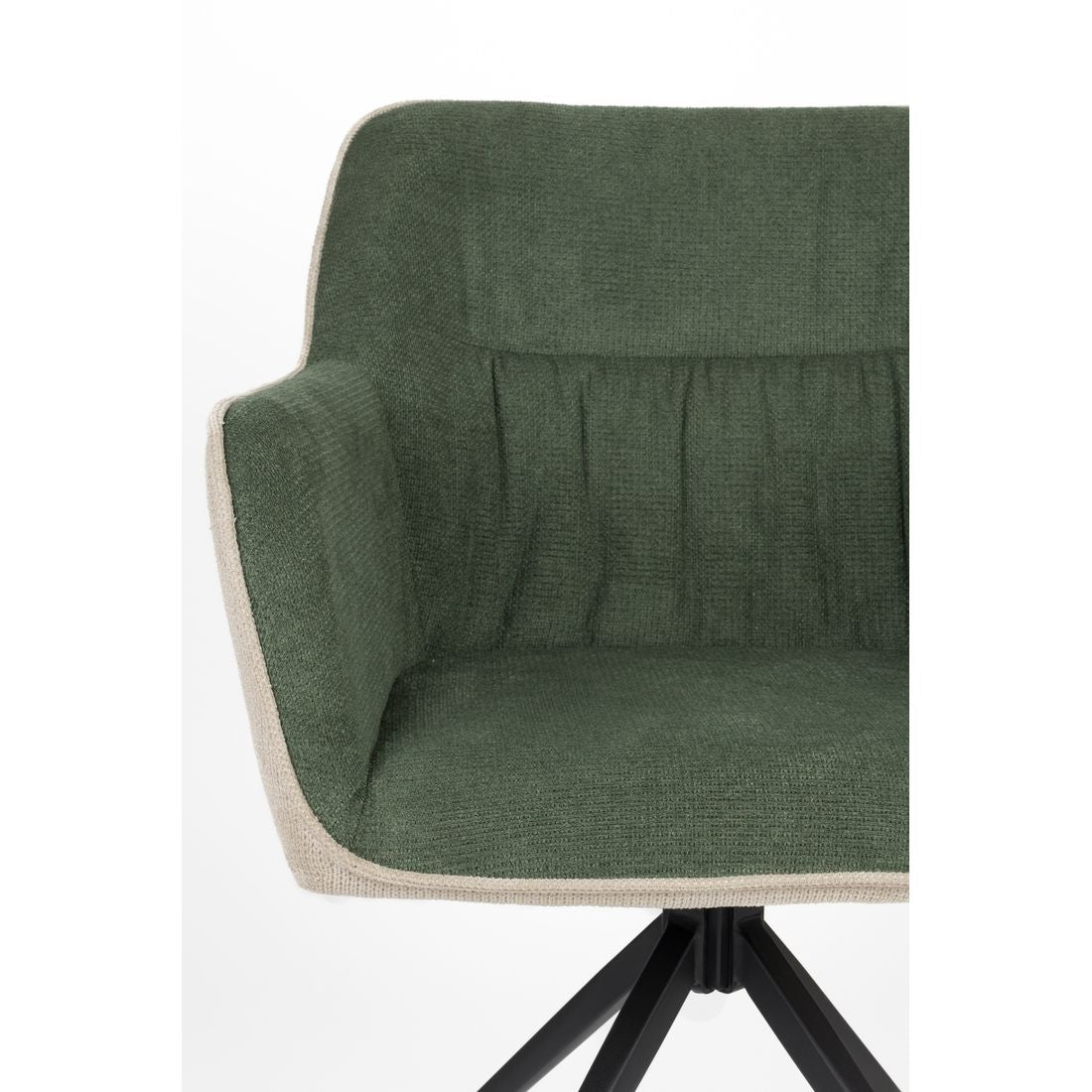 White Label Living Eetkamerstoel Daley Beige Groen - KwaliteitWonen.nl