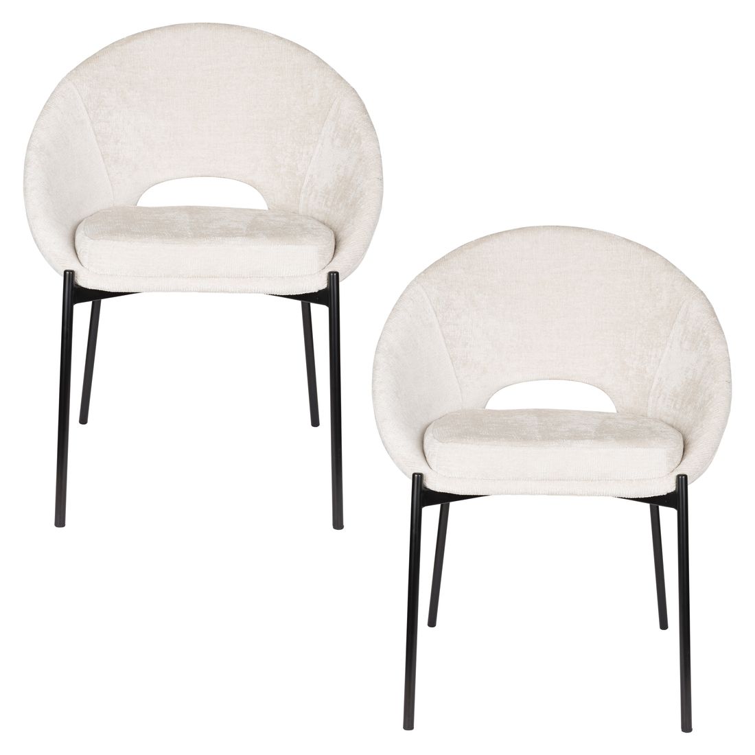 White Label Living Eetkamerstoel Dando Wit - KwaliteitWonen.nl