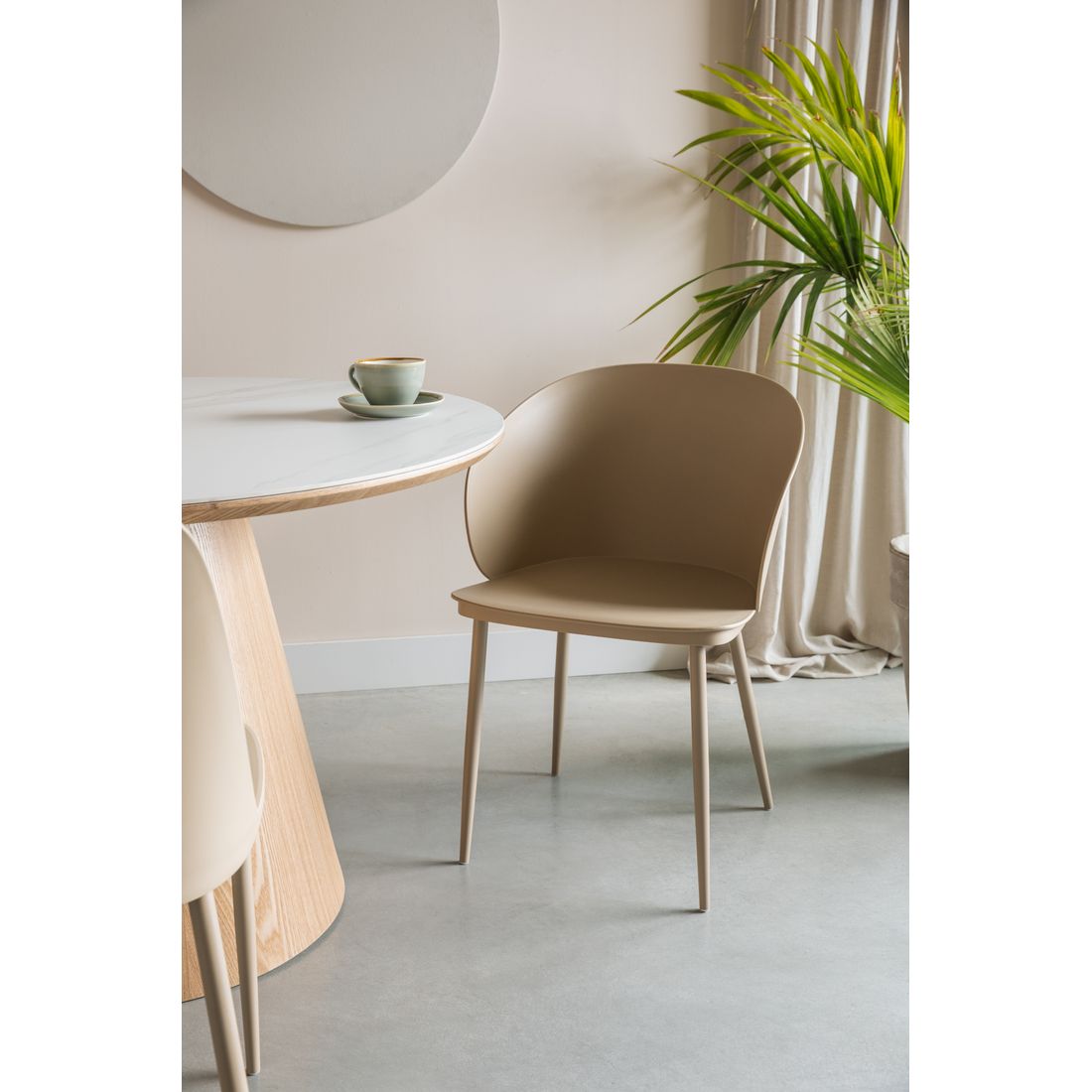 White Label Living Eetkamerstoel Gigi Beige - KwaliteitWonen.nl