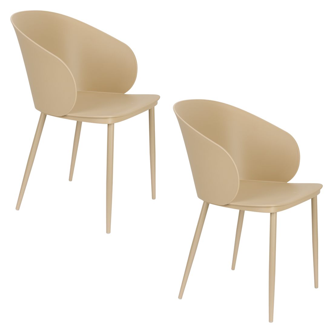 White Label Living Eetkamerstoel Gigi Beige - KwaliteitWonen.nl