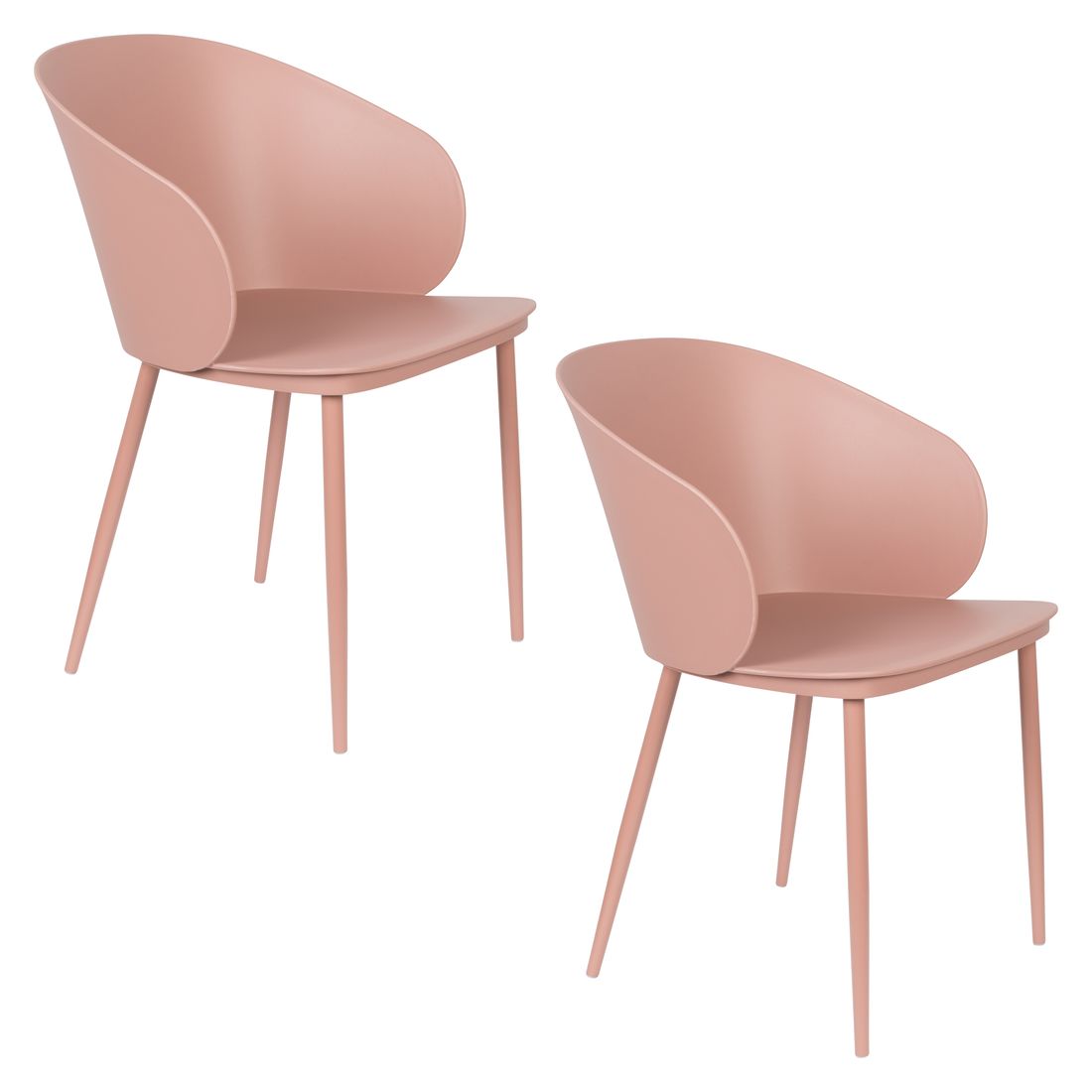 White Label Living Eetkamerstoel Gigi Roze - KwaliteitWonen.nl