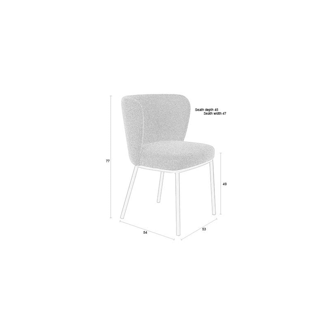 White Label Living Eetkamerstoel Guus Beige - KwaliteitWonen.nl
