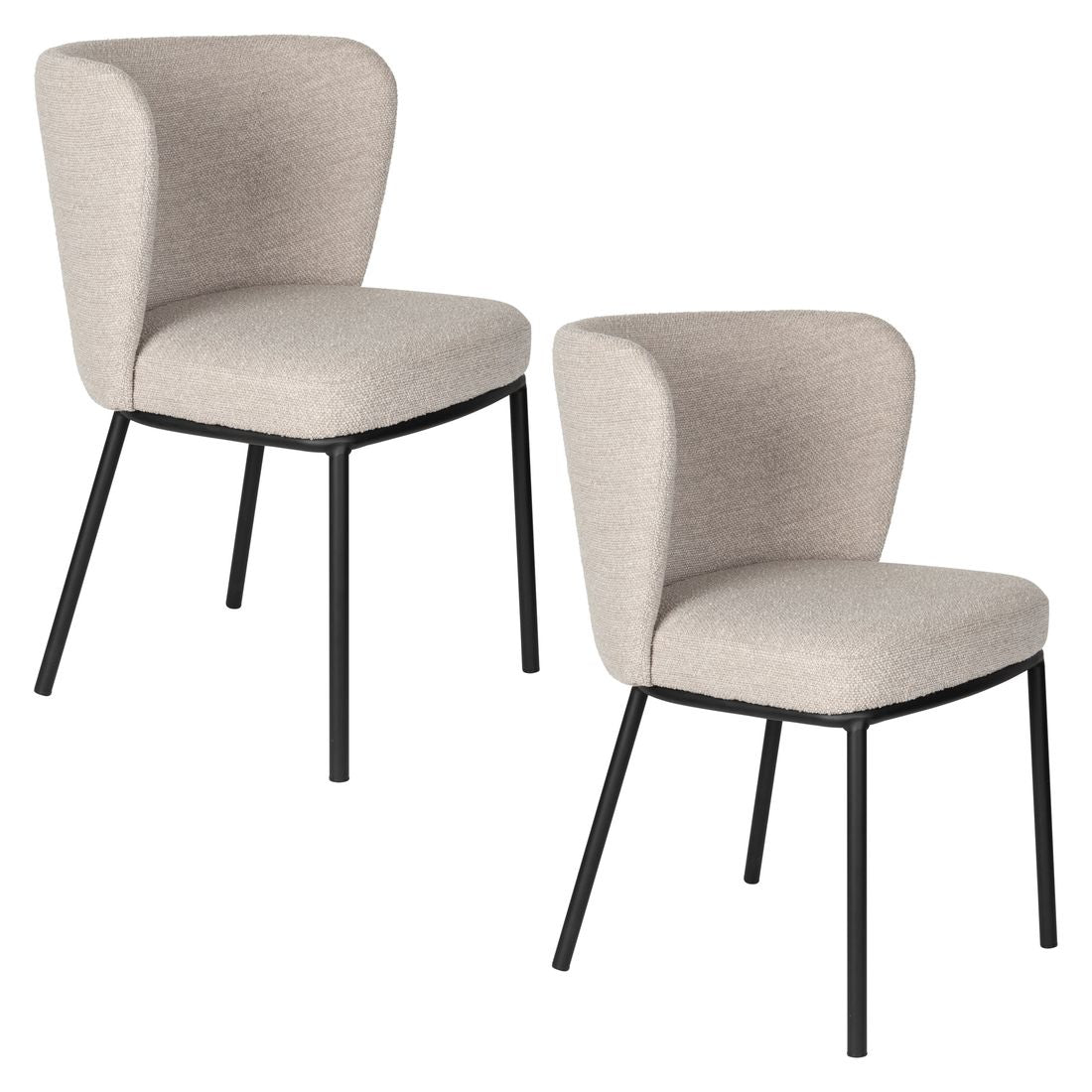 White Label Living Eetkamerstoel Guus Beige - KwaliteitWonen.nl