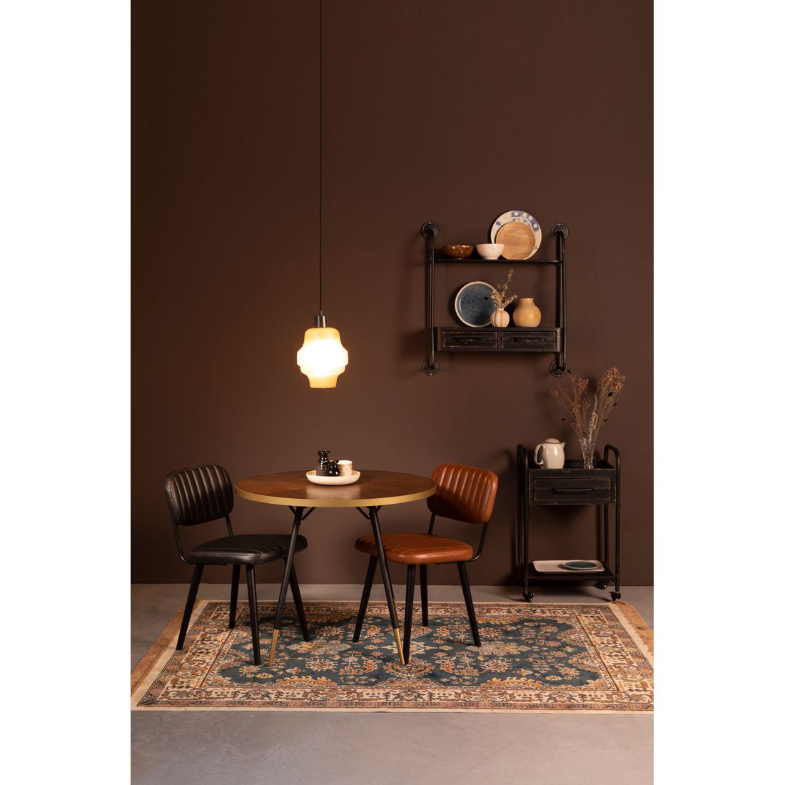 White Label Living Eetkamerstoel Jake Bruin - KwaliteitWonen.nl