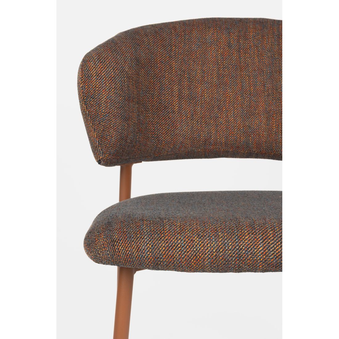 White Label Living Eetkamerstoel Jasmine Dark Multicolour - KwaliteitWonen.nl