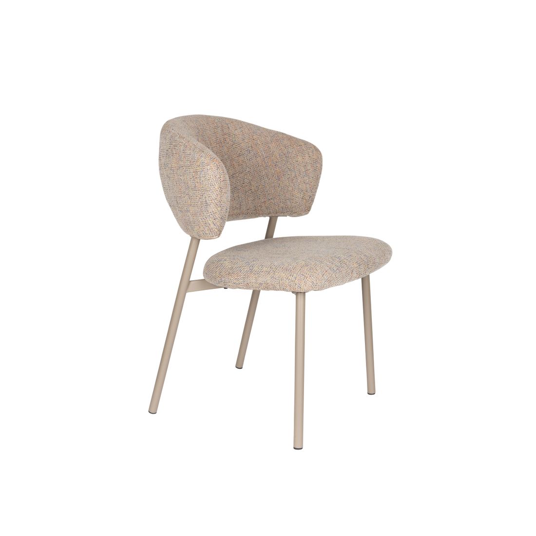 White Label Living Eetkamerstoel Jasmine Light Multicolour - KwaliteitWonen.nl