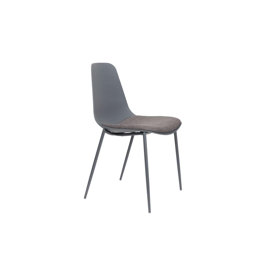 White Label Living Eetkamerstoel Jeffrey Grijs - KwaliteitWonen.nl