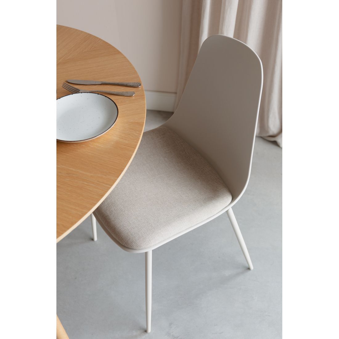 White Label Living Eetkamerstoel Jeffrey Wit - KwaliteitWonen.nl