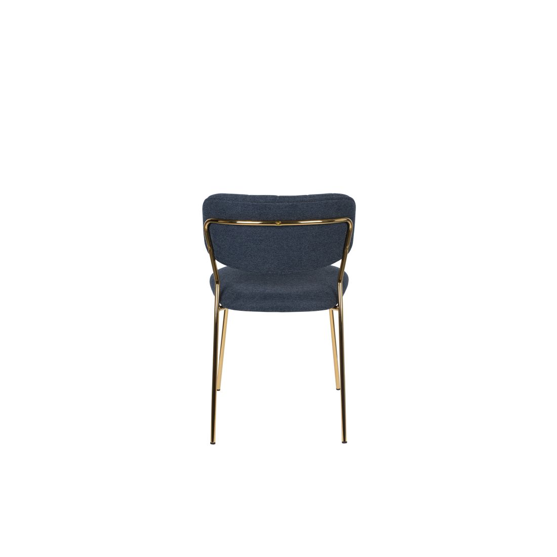 White Label Living Eetkamerstoel Jolien Goud Donkerblauw - KwaliteitWonen.nl