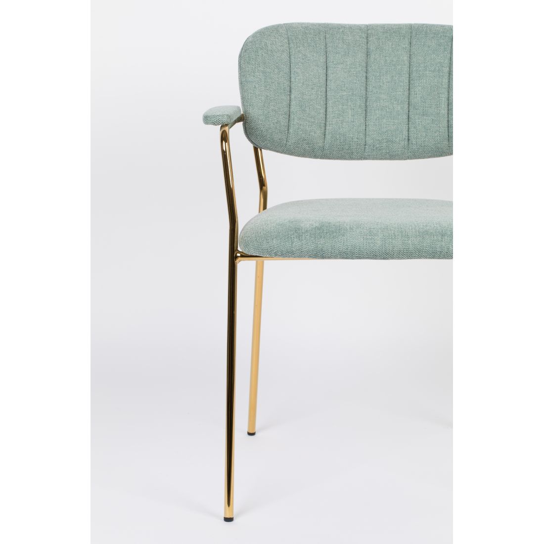 White Label Living Eetkamerstoel Jolien Goud Groen - KwaliteitWonen.nl