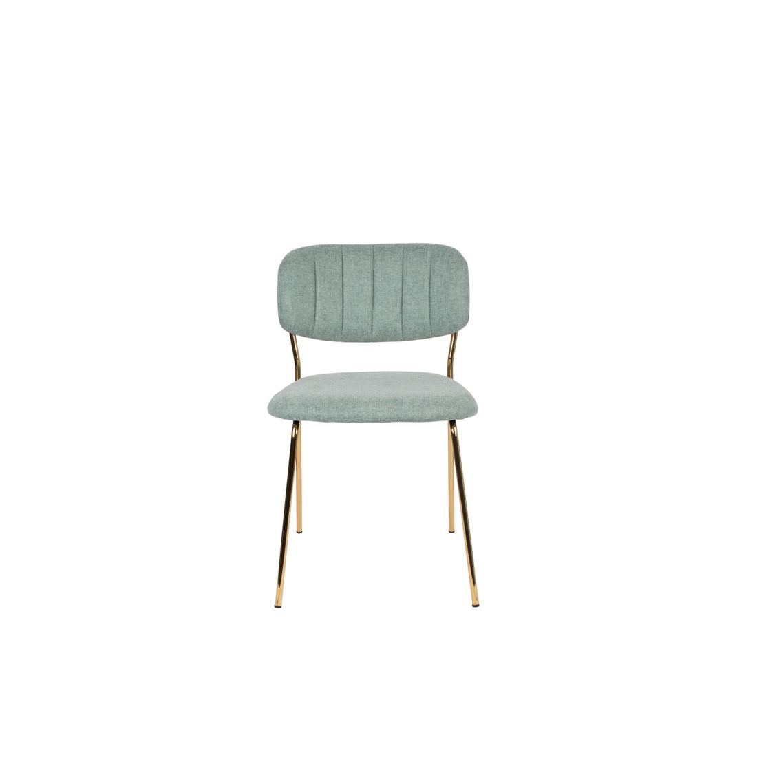 White Label Living Eetkamerstoel Jolien Goud Lichtgroen - KwaliteitWonen.nl