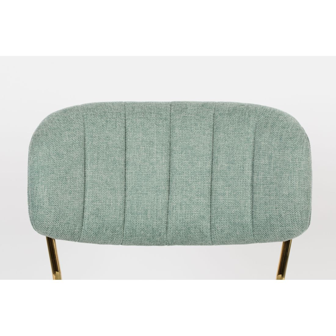White Label Living Eetkamerstoel Jolien Goud Lichtgroen - KwaliteitWonen.nl