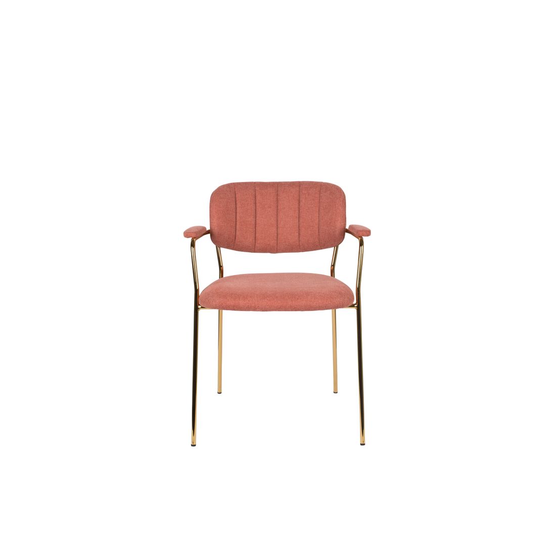 White Label Living Eetkamerstoel Jolien Goud Roze - KwaliteitWonen.nl