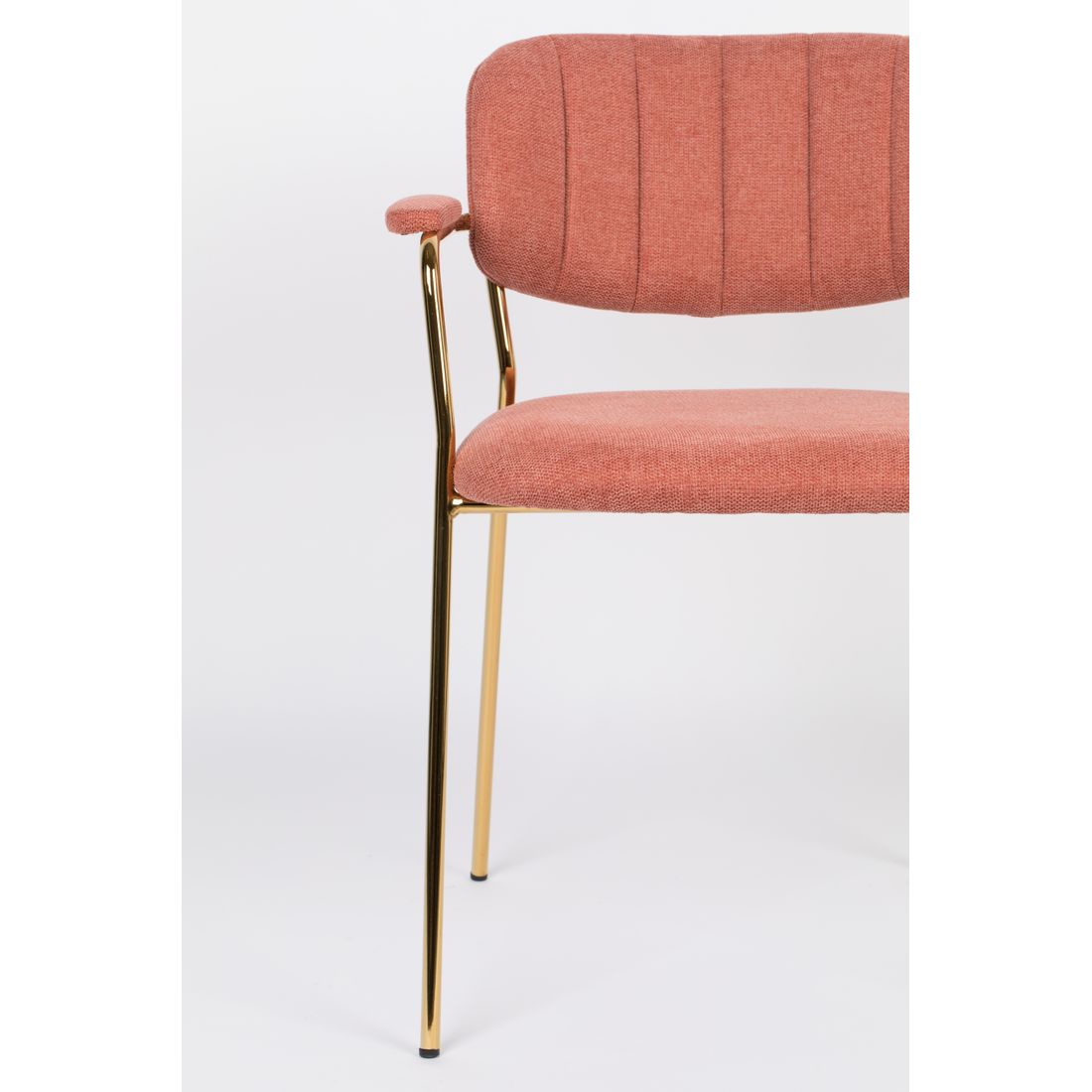 White Label Living Eetkamerstoel Jolien Goud Roze - KwaliteitWonen.nl