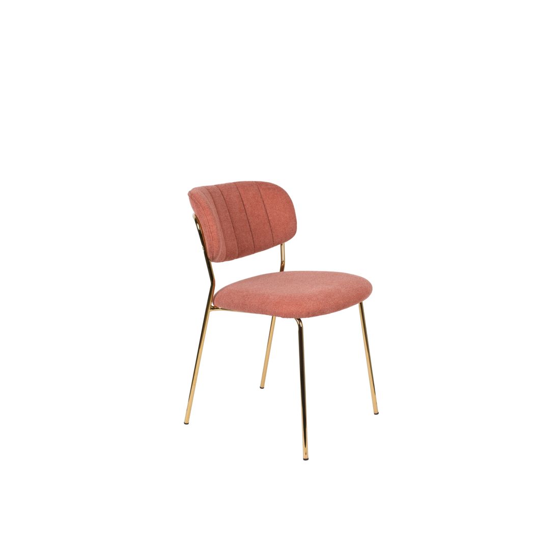 White Label Living Eetkamerstoel Jolien Goud Roze - KwaliteitWonen.nl