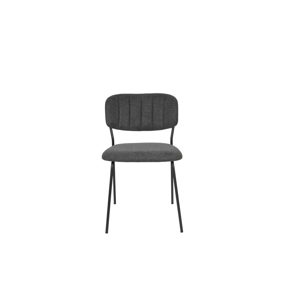 White Label Living Eetkamerstoel Jolien Zwart / Donkergrijs - KwaliteitWonen.nl