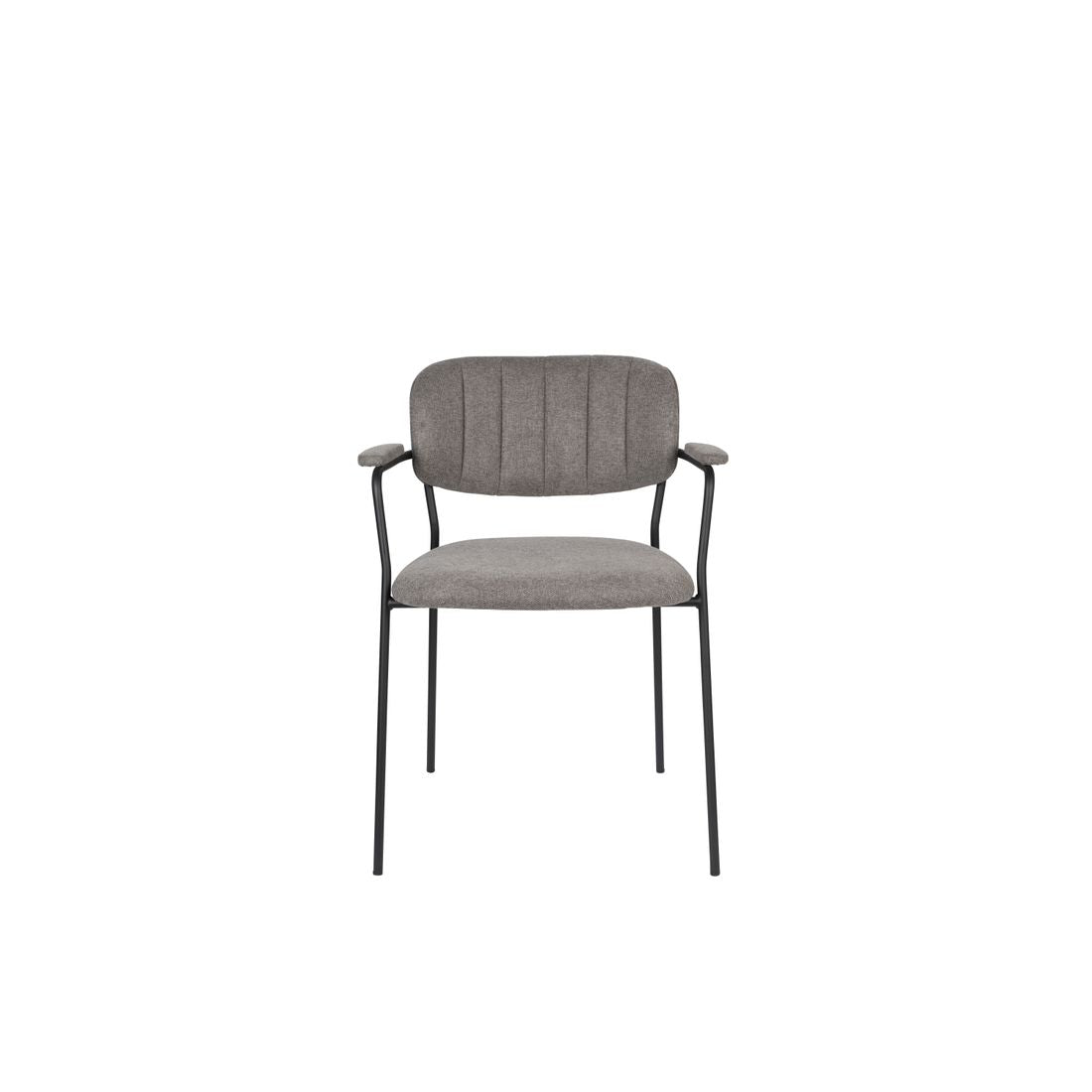 White Label Living Eetkamerstoel Jolien Zwart Grijs - KwaliteitWonen.nl