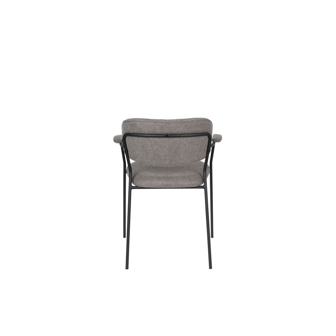 White Label Living Eetkamerstoel Jolien Zwart Grijs - KwaliteitWonen.nl