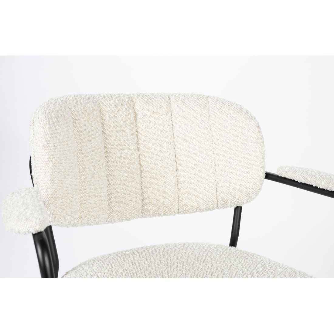 White Label Living Eetkamerstoel Jolien Zwart Wit - KwaliteitWonen.nl