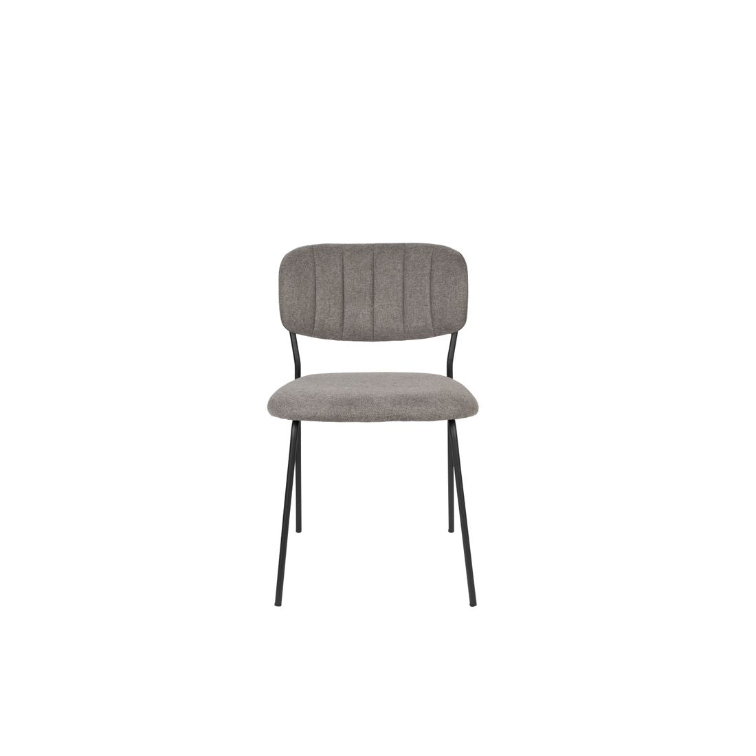 White Label Living Eetkamerstoel Jolien Zwart/Grijs - KwaliteitWonen.nl