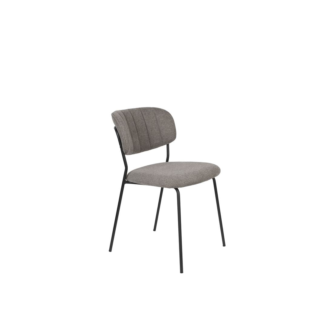 White Label Living Eetkamerstoel Jolien Zwart/Grijs - KwaliteitWonen.nl