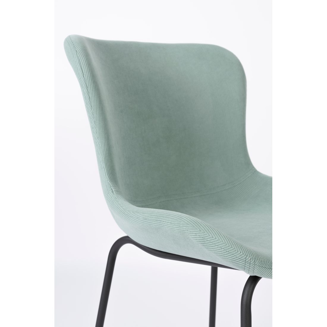 White Label Living Eetkamerstoel Junzo Rib Groen - KwaliteitWonen.nl