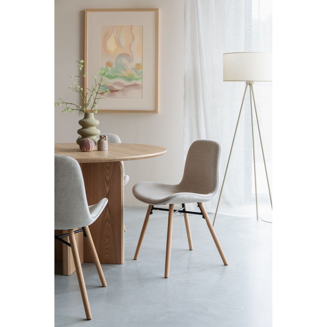 White Label Living Eetkamerstoel Lester Beige - KwaliteitWonen.nl