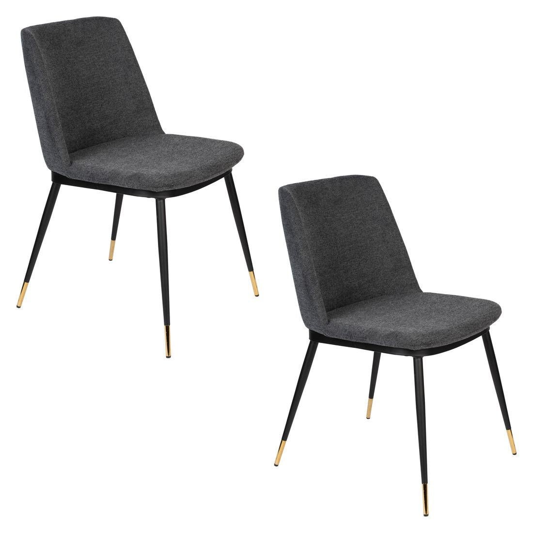 White Label Living Eetkamerstoel Lionel Donkergrijs - KwaliteitWonen.nl