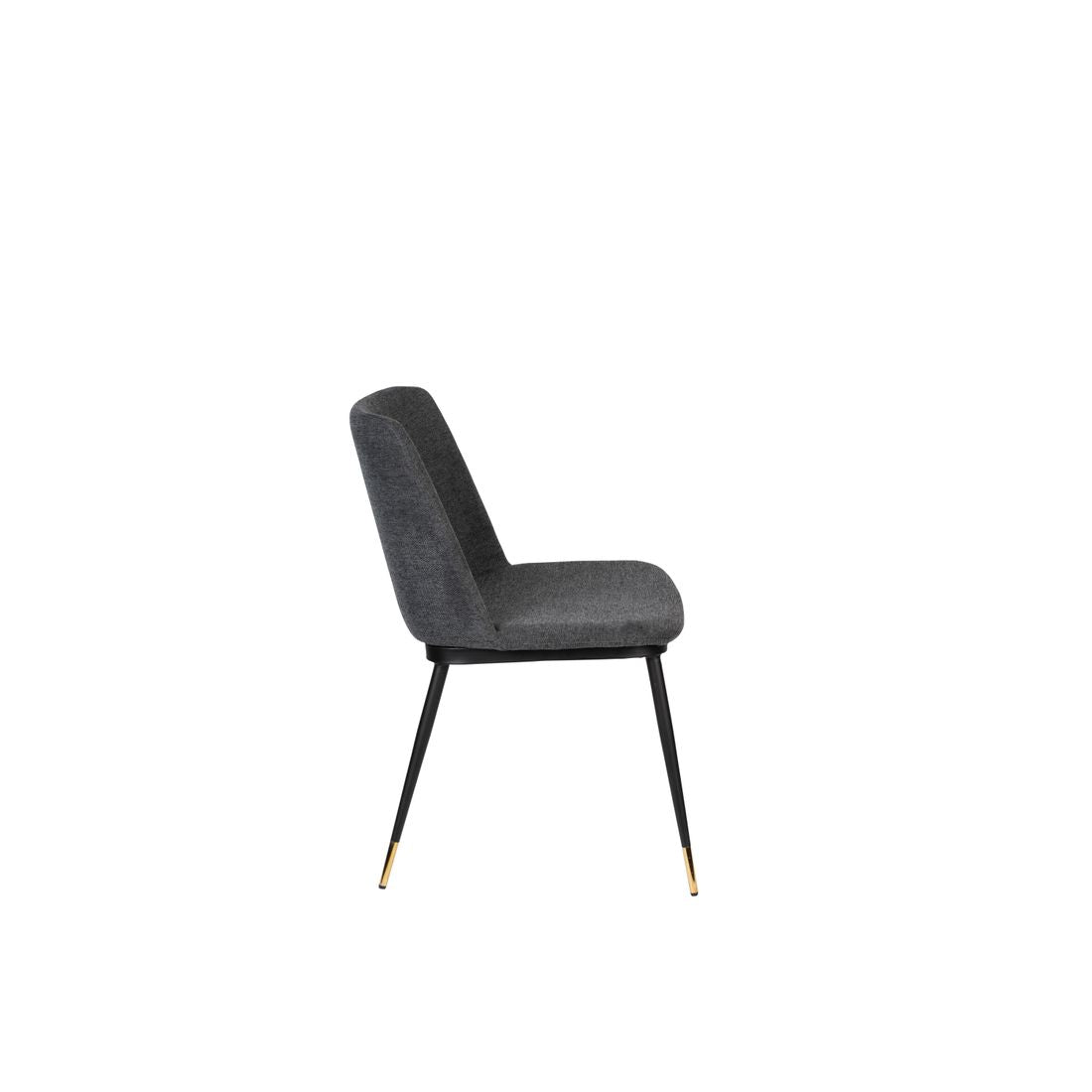 White Label Living Eetkamerstoel Lionel Donkergrijs - KwaliteitWonen.nl