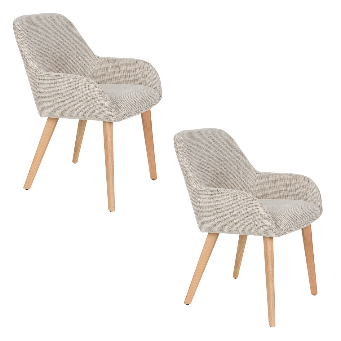 White Label Living Eetkamerstoel Loua Beige - KwaliteitWonen.nl