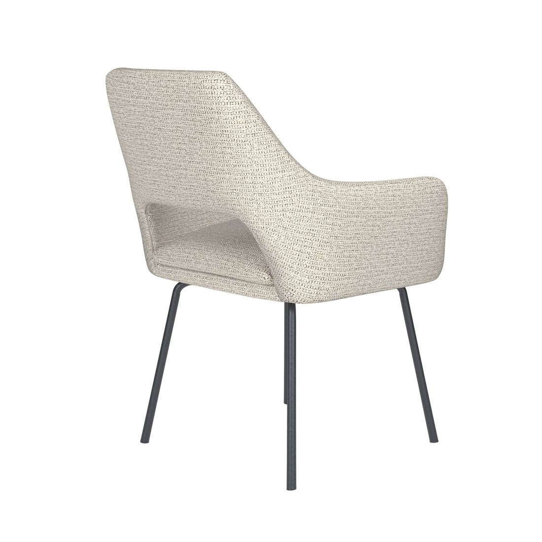 White Label Living Eetkamerstoel Mos Wit Metalen Poten - KwaliteitWonen.nl