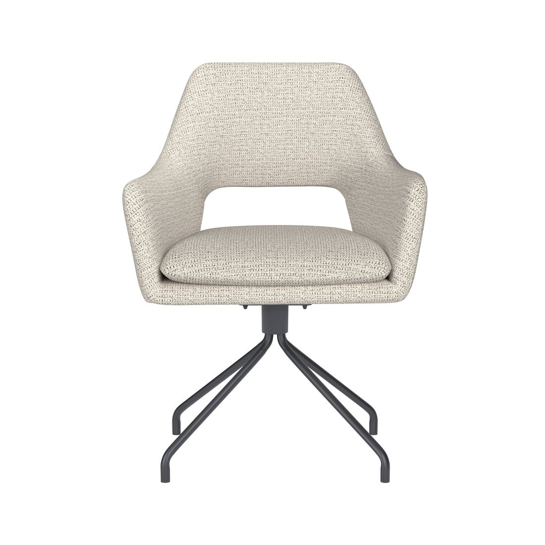 White Label Living Eetkamerstoel Mos Wit Spin - KwaliteitWonen.nl