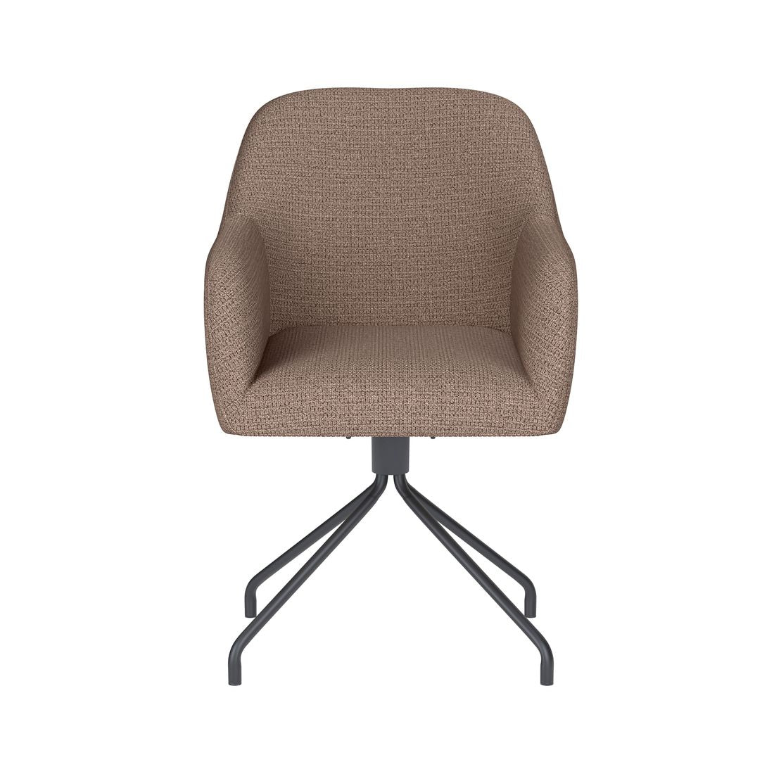 White Label Living Eetkamerstoel Otis Bruin Spin - KwaliteitWonen.nl