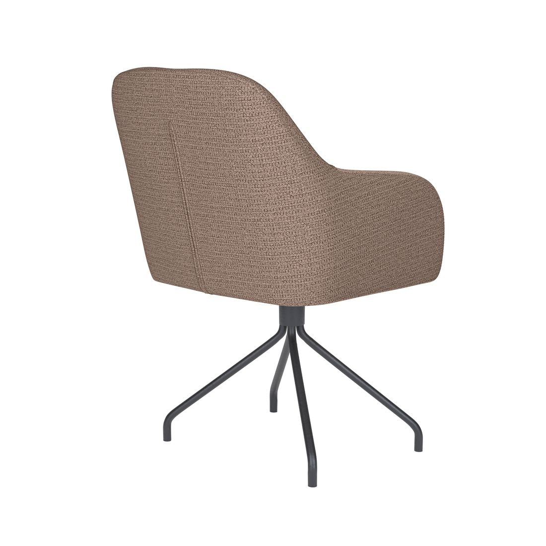 White Label Living Eetkamerstoel Otis Bruin Spin - KwaliteitWonen.nl