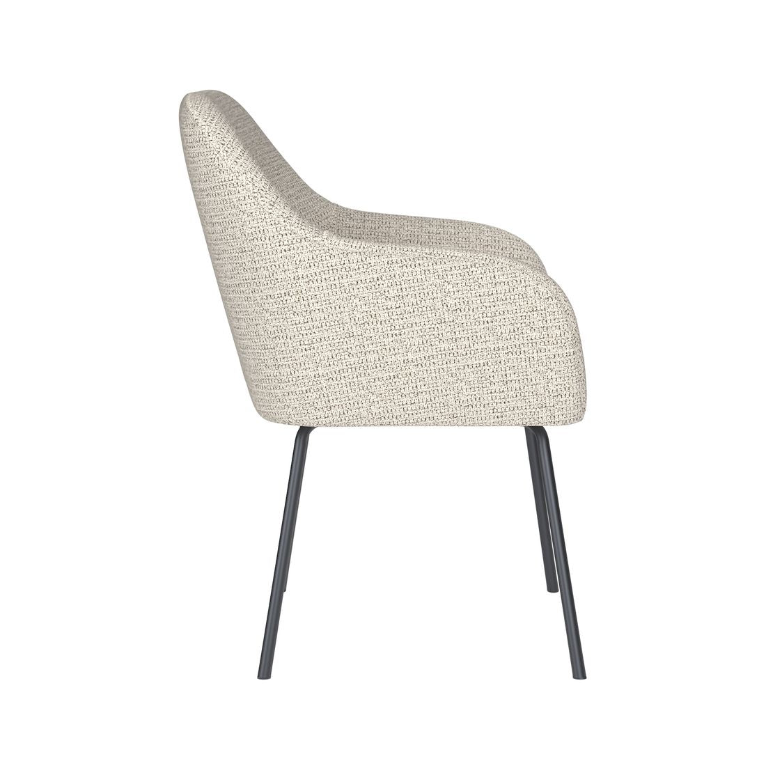 White Label Living Eetkamerstoel Otis Wit Metalen Poten - KwaliteitWonen.nl