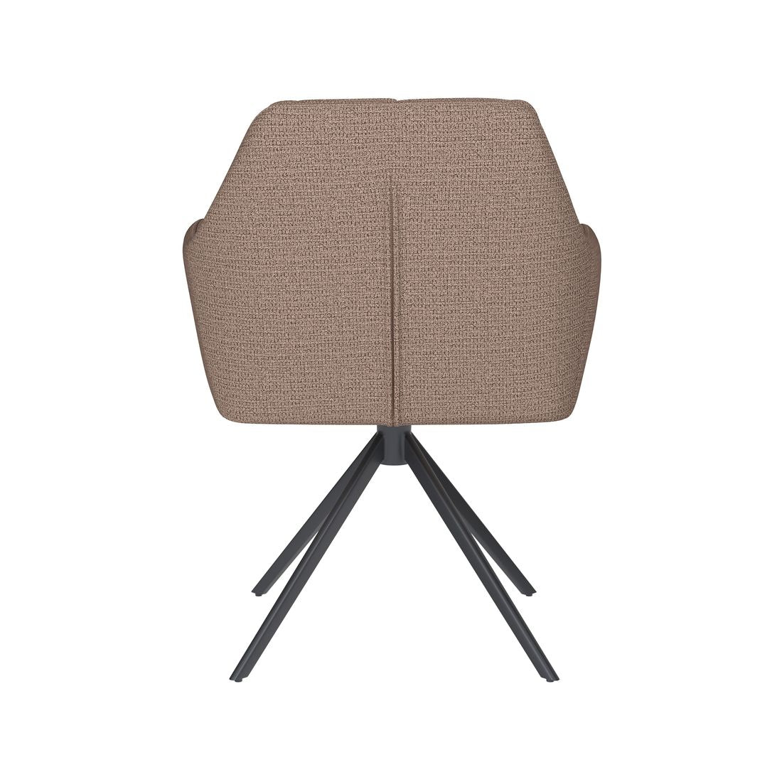 White Label Living Eetkamerstoel Pete Taupe 4 Metal Legs - KwaliteitWonen.nl