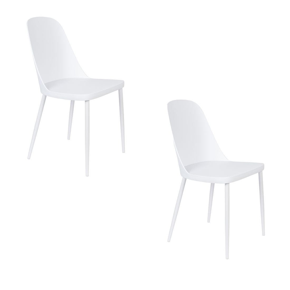 White Label Living Eetkamerstoel Pip Wit - KwaliteitWonen.nl