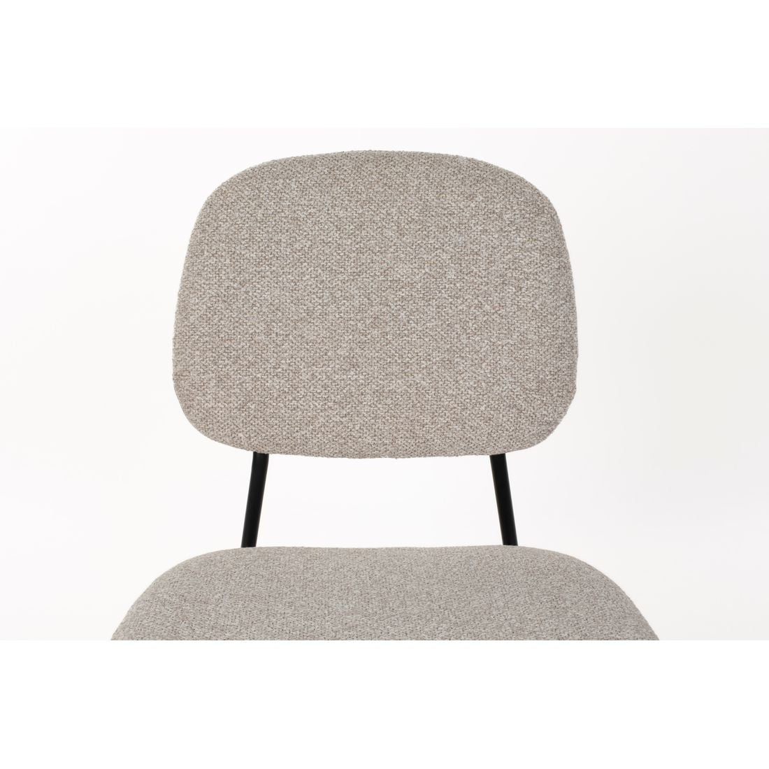 White Label Living Eetkamerstoel Roos Grijs Beige - KwaliteitWonen.nl