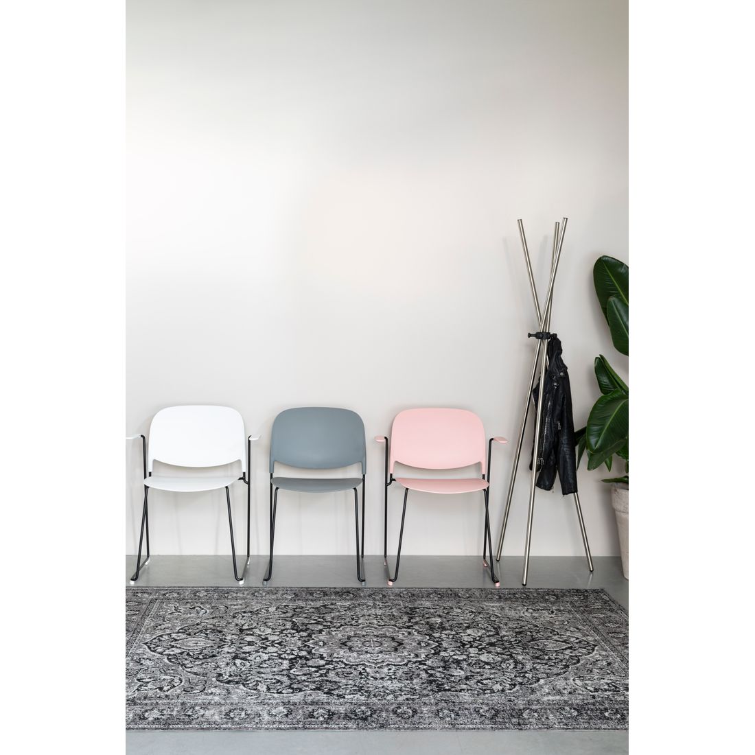 White Label Living Eetkamerstoel Stacks Grijs - KwaliteitWonen.nl