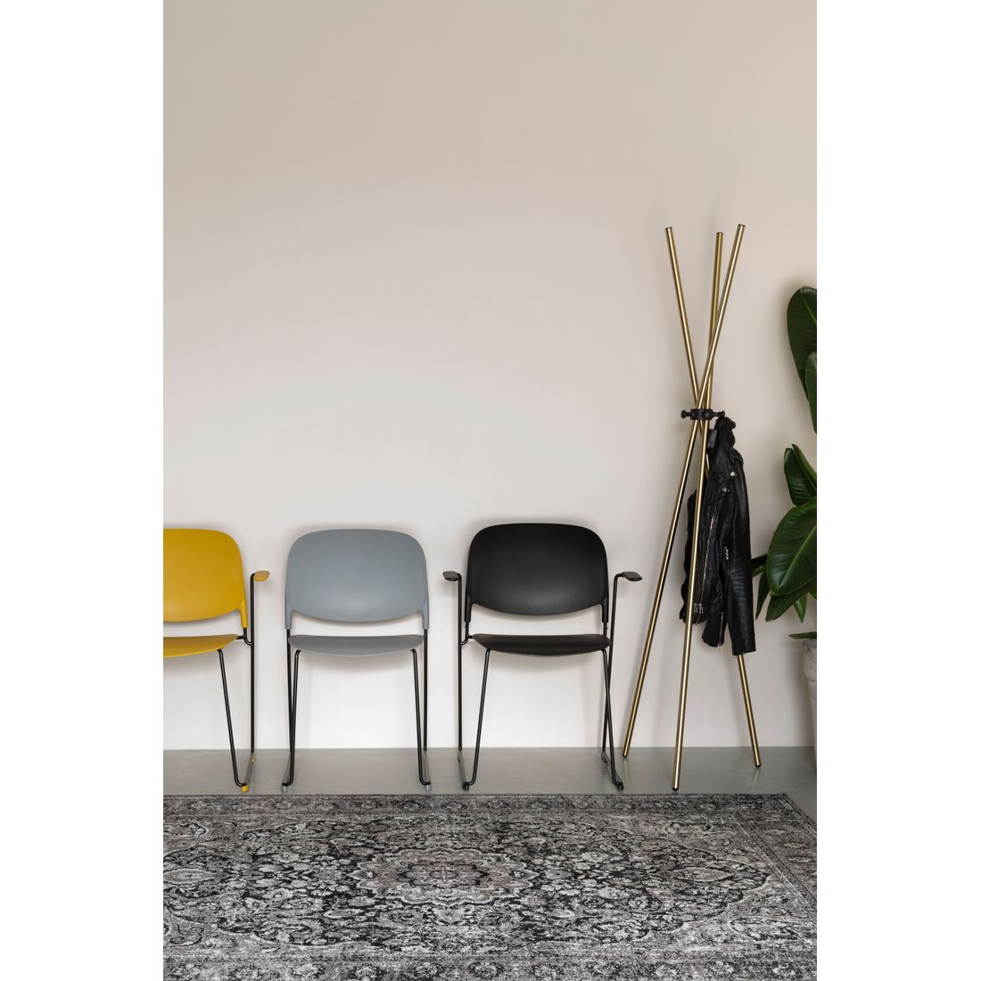 White Label Living Eetkamerstoel Stacks Grijs - KwaliteitWonen.nl