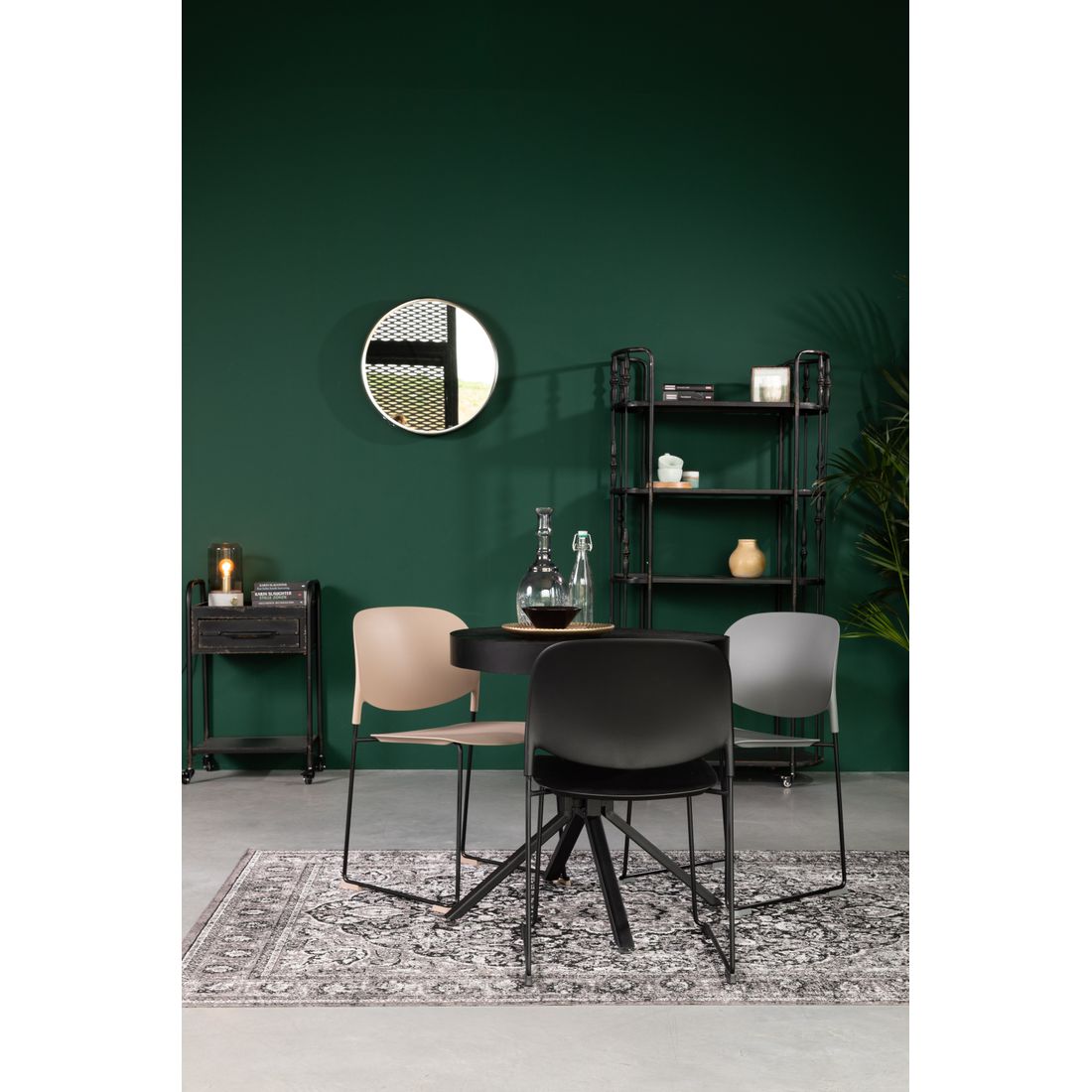 White Label Living Eetkamerstoel Stacks Zwart - KwaliteitWonen.nl