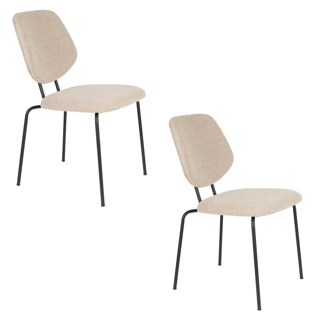 White Label Living Eetkamerstoel Zelo Beige - KwaliteitWonen.nl