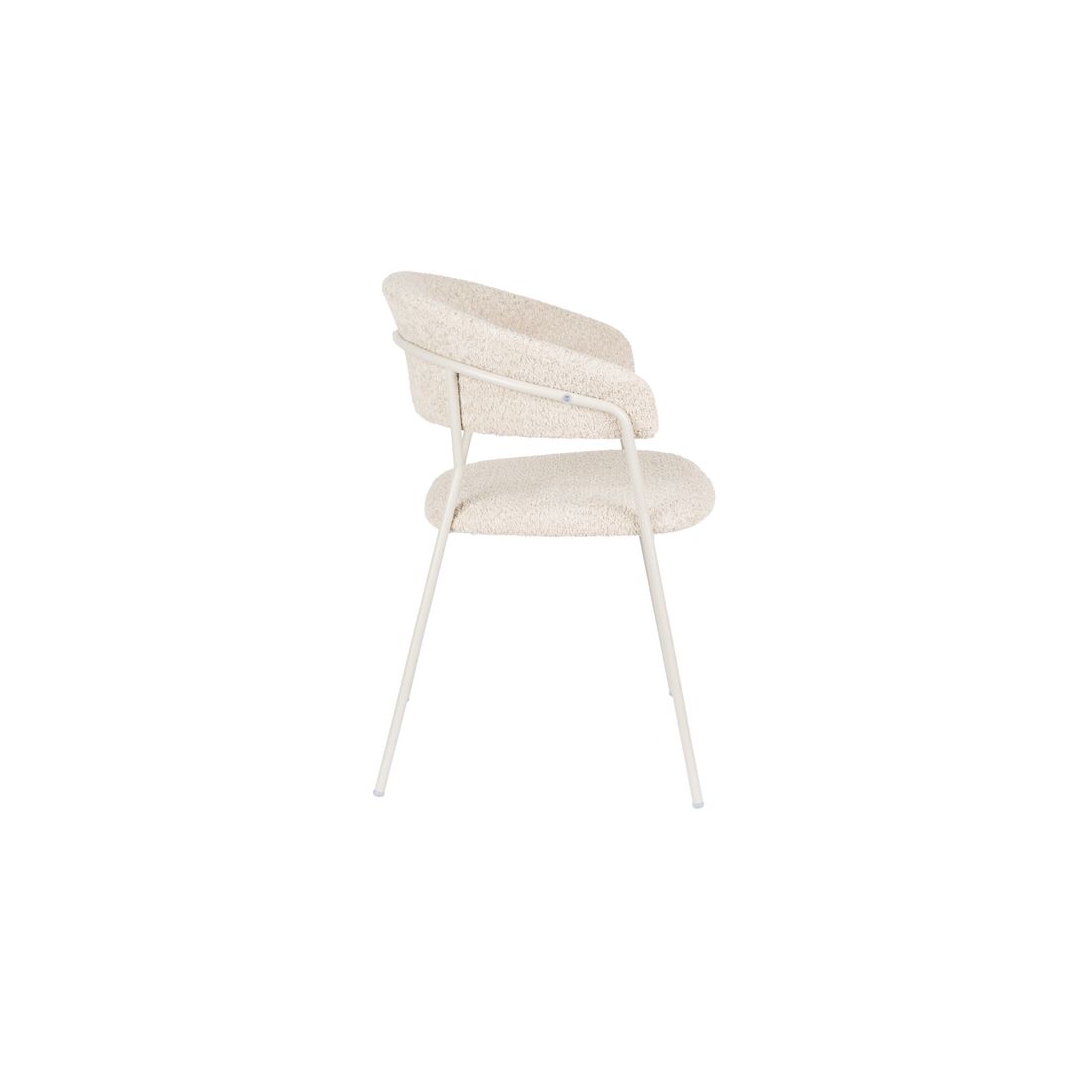 White Label Living Eetkamerstoel Zeri Creme Wit - KwaliteitWonen.nl