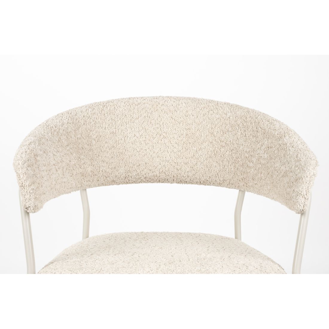 White Label Living Eetkamerstoel Zeri Creme Wit - KwaliteitWonen.nl