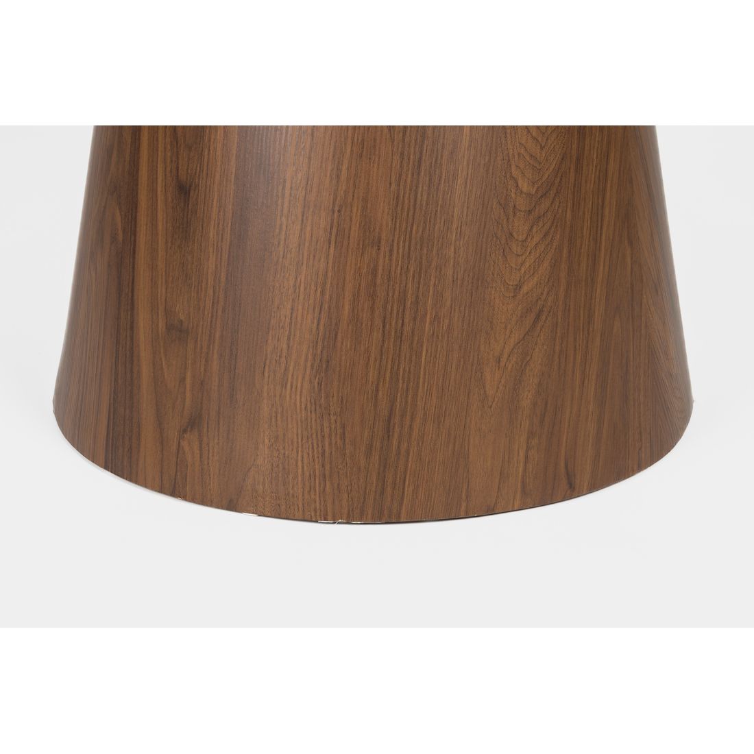 White Label Living Eettafel Almira Rond 115cm Walnoot Marmer - KwaliteitWonen.nl