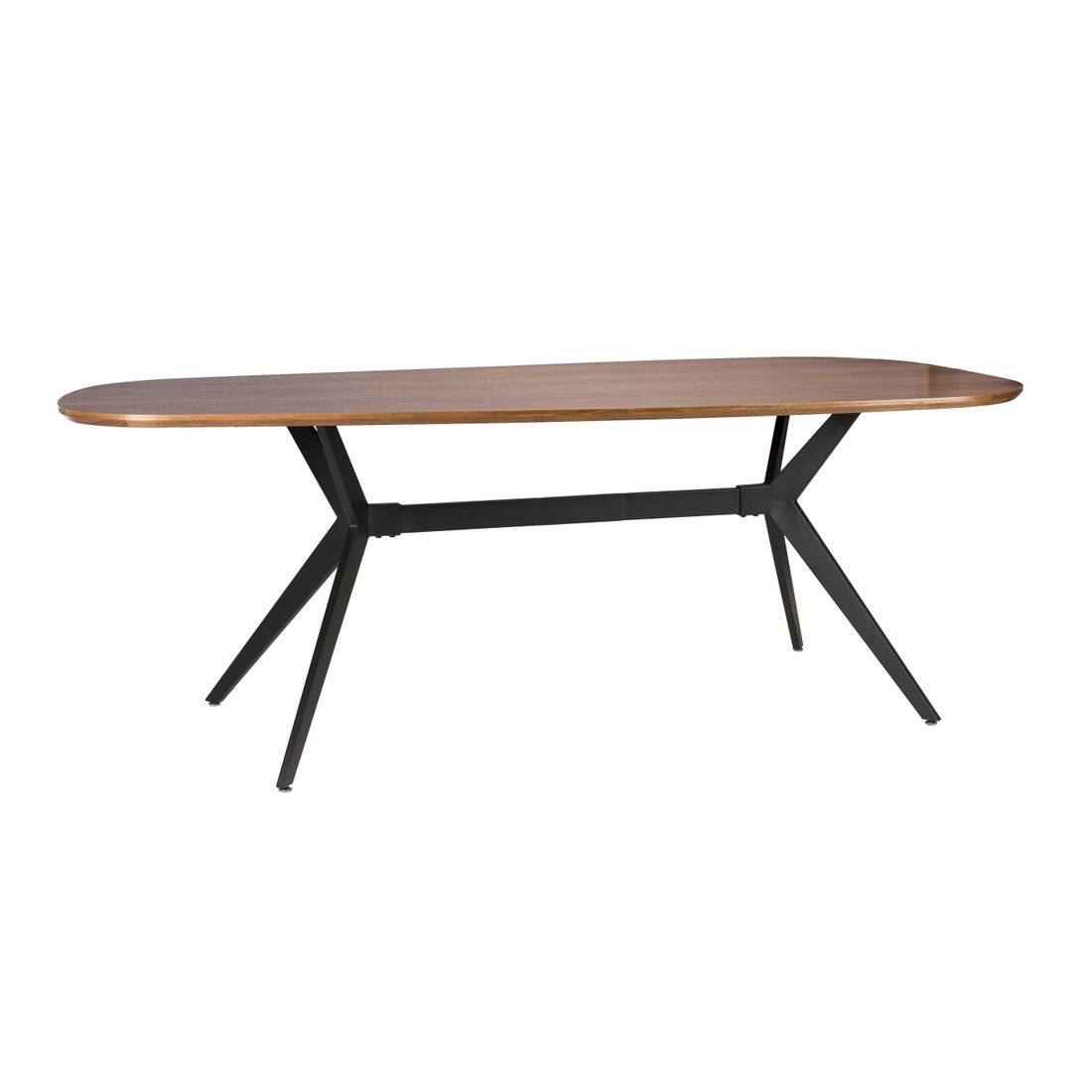 White Label Living Eettafel Chase Organisch 180x90cm Walnoot - KwaliteitWonen.nl