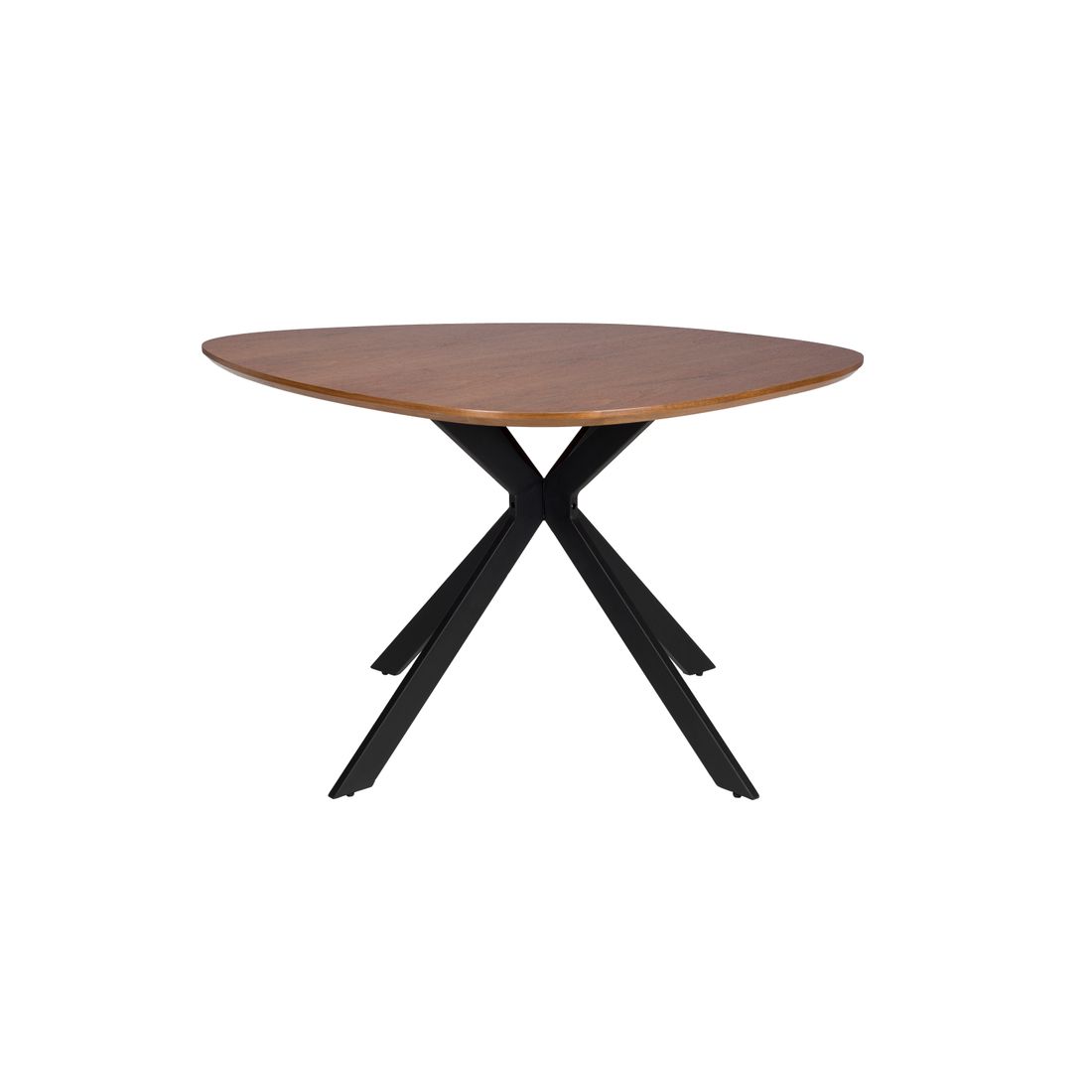 White Label Living Eettafel Chase Organisch Rond 110cm Walnoot - KwaliteitWonen.nl