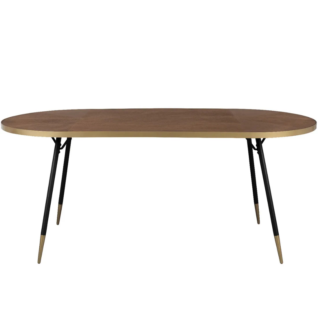 White Label Living Eettafel Denise Ovaal 200x90cm Walnoot - KwaliteitWonen.nl
